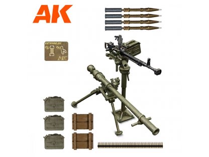 AK INTERACTIVE 1/35 Infantry Support Weapons DShKM & SPG-9