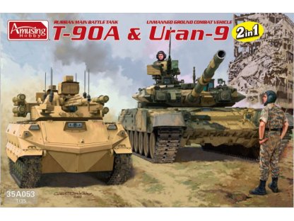 AMUSING 1/35 T-90A & Uran-9 2in1 Russian MBT & Unmanned Ground Combat Vehicle