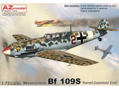 AZ MODEL 1/72 Bf 109S Kampf-Zweisitzer Emil WhatIf