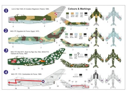 AZ MODEL 1/72 MiG-17F / Lim-5 (3x camo)