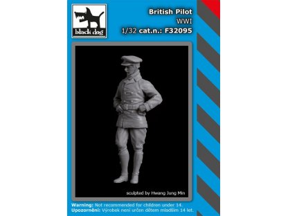 BLACKDOG 1/32 British pilot WWI for 1 fig.