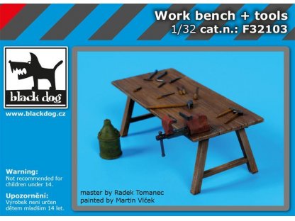 BLACKDOG 1/32 Work bench   tools