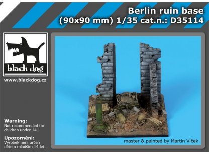 BLACKDOG 1/35 Berlin ruin base for 90 x 90 mm