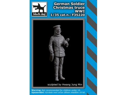 BLACKDOG 1/35 German soldier Christmas truce WWI for 1 fig.