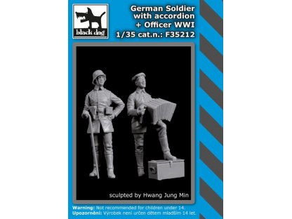 BLACKDOG 1/35 German soldier w/ accordion + officer WWI