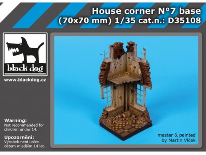 BLACKDOG 1/35 House corner base No.7 (70x70 mm)