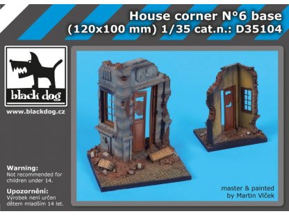 BLACKDOG 1/35 House corner No.6 base (120x100 mm)