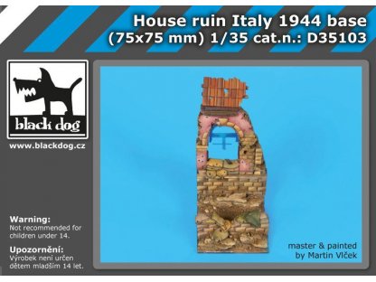 BLACKDOG 1/35 House ruin Italy 1944 base (75x75 mm)