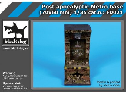 BLACKDOG 1/35 Post Apocalyptic metro base for 70x60 mm