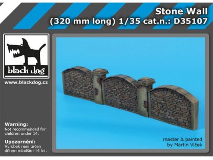 BLACKDOG 1/35 Stone wall (320 mm long)