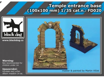 BLACKDOG 1/35 Temple entrance base (100x100 mm)