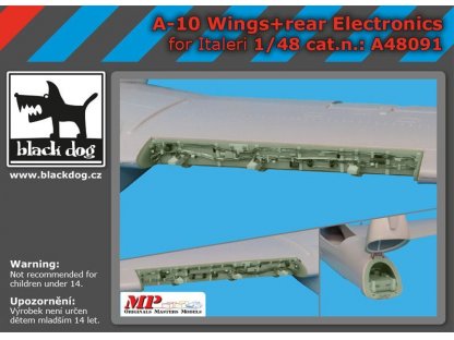 BLACKDOG 1/48 A-10 wings + rear electronics for ITA