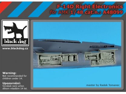 BLACKDOG 1/48 F-14D Tomcat right electronics for AMK