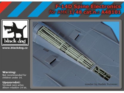 BLACKDOG 1/48 F-14D Tomcat spine electronics for AMK