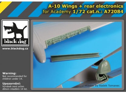 BLACKDOG 1/72 A-10 Warthog wings   rear electronics for ACA