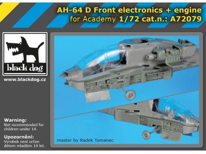 BLACKDOG 1/72 AH-64D Front electronics   engine for ACA
