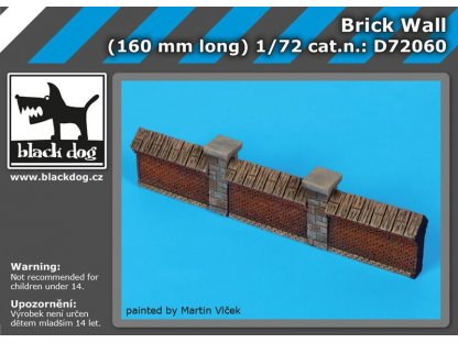 BLACKDOG 1/72 Brick wall (160 mm long)