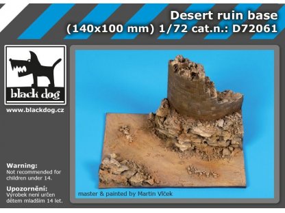 BLACKDOG 1/72 Desert ruin base for 140x100 mm