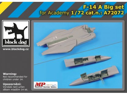 BLACKDOG 1/72 F-14A big set for ACA