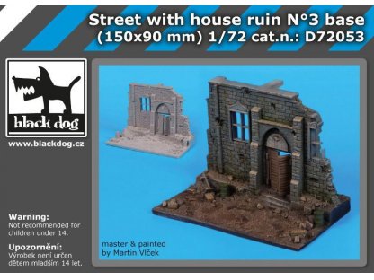 BLACKDOG 1/72 Street with house ruin base No.3 (150x90 mm)