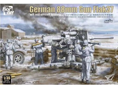 BORDER MODELS 1/35 German 88mm Gun Flak 36 w/ 6 Crew Members
