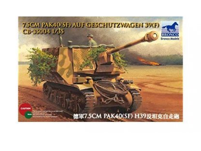 BRONCO 1/35 7,5cm Pak 40 (Sf) auf Geschtzwage