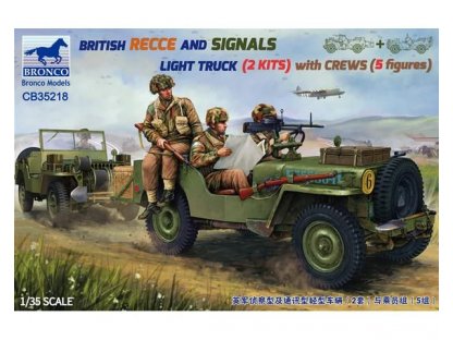 BRONCO 1/35 British Recce and Signals Light Truck (2 kits) with Crews (5 figures)