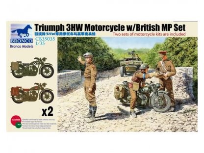 BRONCO 1/35 Triumph 3HW Motorcycle w/MP Set