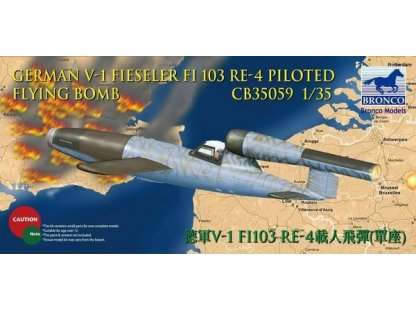 BRONCO 1/35 V-1 Fi103 Re 4 Piloted Flying Bomb