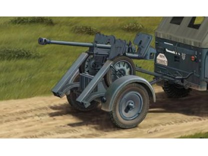 BRONCO 1/352.8cm sPzB41 On Larger Steel-Wheeled Carriage w/Trailer