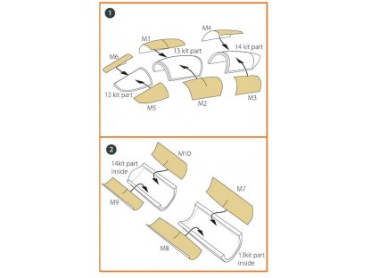 CLEAR PROP 1/72 F-5F Tiger II double-sided paint mask for ITA