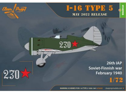 CLEAR PROP 1/72 I-16 Type 5 1938-41