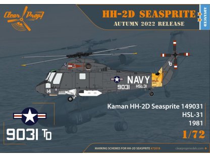 CLEAR PROP 1/72 Kaman HH-2D Seasprite, Advanced Kit 