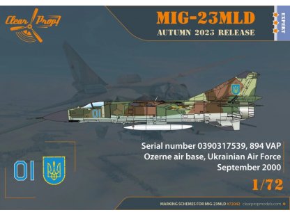 CLEAR PROP 1/72 MiG-23MLD The Last Ukraine Flogger-K (4x camo)