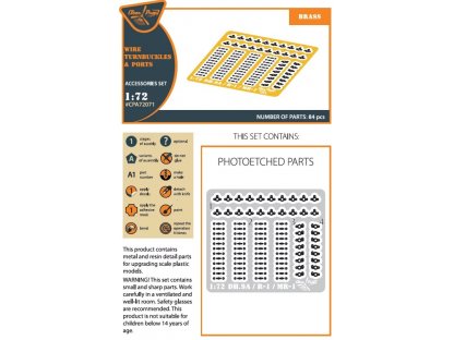 CLEAR PROP 1/72 Wire Turnbuckles & ports