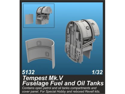 CMK 1/32 Tempest Mk.V Fuselage Fuel   Oli Tanks for REV