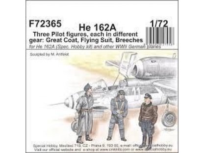 CMK 1/72 He-162A Pilots each in different gear (3 fig)