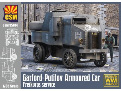 COPPER STATE MODELS 1/35 Garford-Putilov Armoured Car Freikorps Service Russian WWI Armour