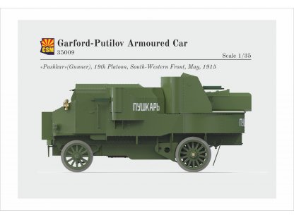 COPPER STATE MODELS 1/35 Garford-Putilov Armoured Car Russian WWI Armour