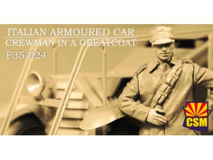 COPPER STATE MODELS 1/35 Italian Armoured Car Crewman With A Greatcoat