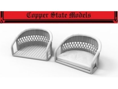 CSM A32-010 1/32 Wicker Seat w/ Cushion and Leather Pad