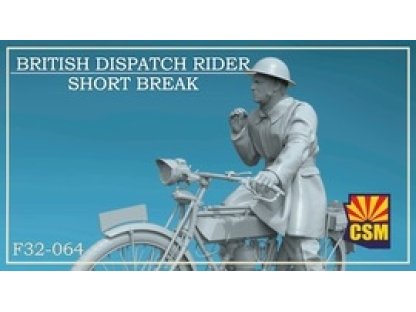 CSM F32-064 1/32 British Dispatch Rider on a Short Break