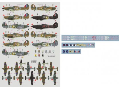 DK DECALS 1/144 Hawker Hurricane of Czechoslovak pilots (No.1, 17, 32, 310 and 312 Sqn)