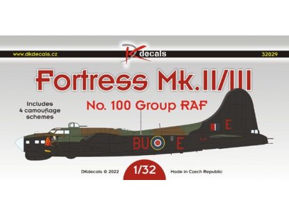 DK DECALS 1/32 Fortress Mk.II/III No. 100 Group RAF