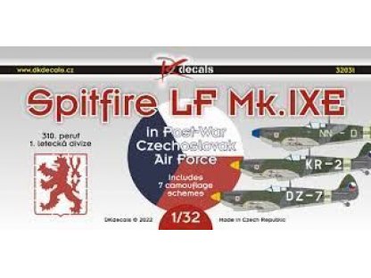 DK DECALS 1/32 Spitfire LF Mk.IXE 310th Squadron (7x camo)