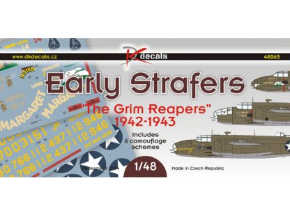 DK DECALS 1/48 Early Strafers The Grim Reapers (6xcamo)
