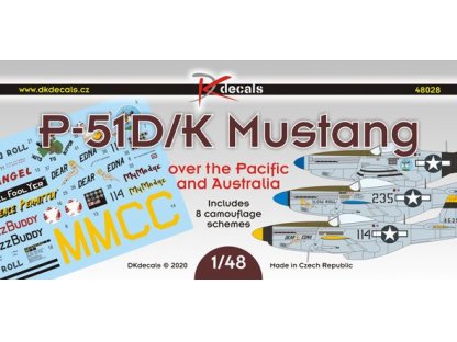 DK DECALS 1/48 P-51D/K Mustang o.Pacific/Australia 8x camo