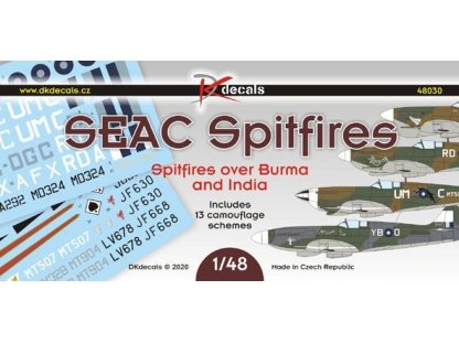DK DECALS 1/48 SEAC Spitfires over Burma and India