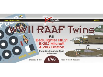 DK DECALS 1/48 WWII RAAF Twins Part II (3x camo)