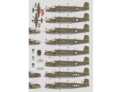 DK DECALS 1/72 B-25C/D Mitchell 3rd AG "The Grim Reapers"